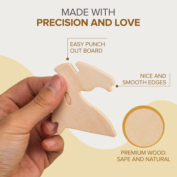 DIY 3D Wooden Puzzle – 6 Assorted Dinosaur Bundle Pack Set Brain Teaser Puzzles Educational STEM Toy Adults and Kids to Build Safe and Non-Toxic Easy Punch Out Premium Wood JP2B1