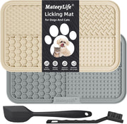 2PCS Large Lick Mat for Dogs with Suction Cups, Slow Feeder Dog Bowls, Dog Lick