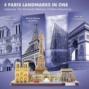 3D Puzzles for Kids Ages 8-10 12-14 Pairs Cityline Arts Crafts for Girls Ages 8-12 Architecture STEM Projects for Kids Ages 8-12, Toys Gifts for 8 Year Old Girls Eiffel Tower