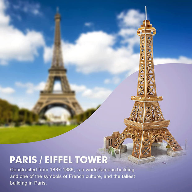 3D Puzzles for Kids Ages 8-10 12-14 Pairs Cityline Arts Crafts for Girls Ages 8-12 Architecture STEM Projects for Kids Ages 8-12, Toys Gifts for 8 Year Old Girls Eiffel Tower