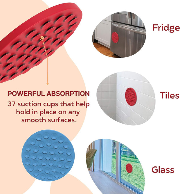 Dog Lick Pad - Pet Fun & Anxiety Distraction Device - Peanut Butter Licking Pad Works as Slow Feeder Treat Bowl - Suction Cups Attach to Wall for Bathing & Grooming Pets - Puzzle Training Toy