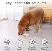 2PCS Large Lick Mat for Dogs with Suction Cups, Slow Feeder Dog Bowls, Dog Lick