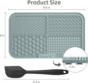 2PCS Large Lick Mat for Dogs with Suction Cups, Slow Feeder Dog Bowls, Dog Lick