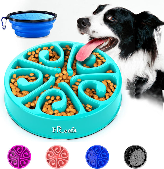 Dog Bowls, (2 Cup) Puzzle,Maze Dog Food Bowl, Slow Feeder Dog Bowls Large Breed,Medium Breed, Small Breed, Slow Eating Bowl, Puppy Cat