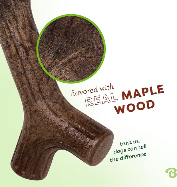 Maplestick Real Wood Durable Dog Chew Toy, Made in USA, Large