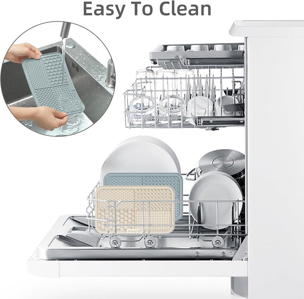 2PCS Large Lick Mat for Dogs with Suction Cups, Slow Feeder Dog Bowls, Dog Lick